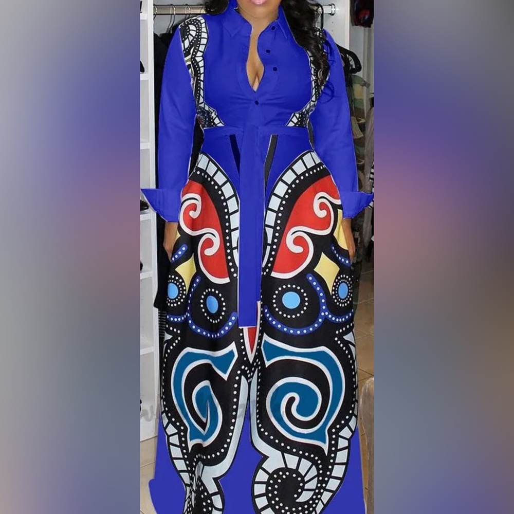 Fashion print maxi dress Size Medium.